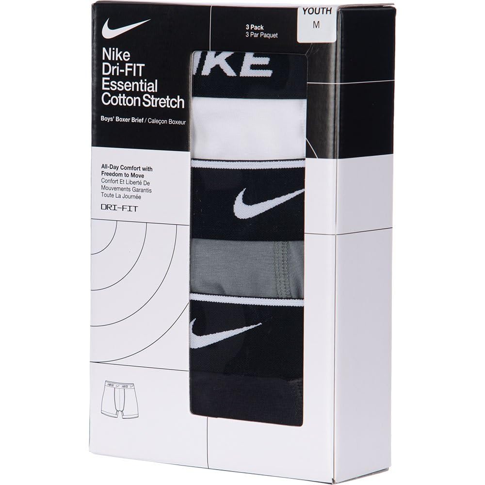 Nike E Day Cotton Stretch 3 Bóxer Niños (Pack de 3)