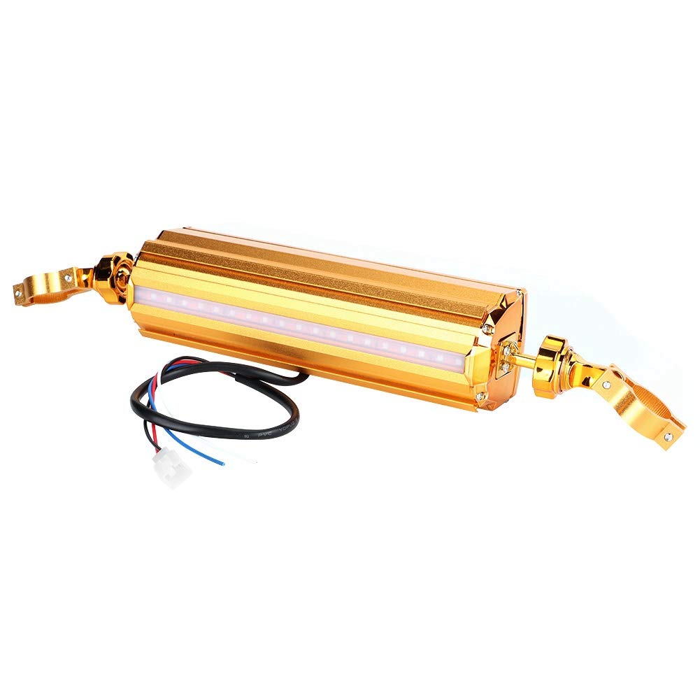 Dioche Wodoodporny System Stereo do Motocykla Modyfikacja Motocykla - System Przesuwania i Dźwięku dla Motocykli - Obsługuje USB, kartę Pamięci i Sterowanie (GOLD)