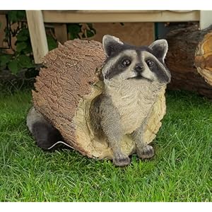 Teaeeno Raccoon Outdoor Garden Animal StatueRaccoon Decor Garden Lawn OrnamentWoodland Theme Animal DecorGarden Animal Rustic DecorHome Garden Decor AccentGarden Statue Sculpture Yard Art