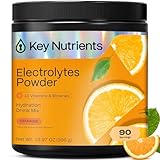 KEY NUTRIENTS Multivitamin Electrolytes Powder No Sugar - Tangy Orange Electrolyte Powder - Endurance & Energy Supplement - Hydration Powder - No Calories - 90 Servings - Made in USA