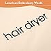ERKXD Hair Dryer Bags Drawstring Bag Container Hairdryer Bag for travel bathroom (White)