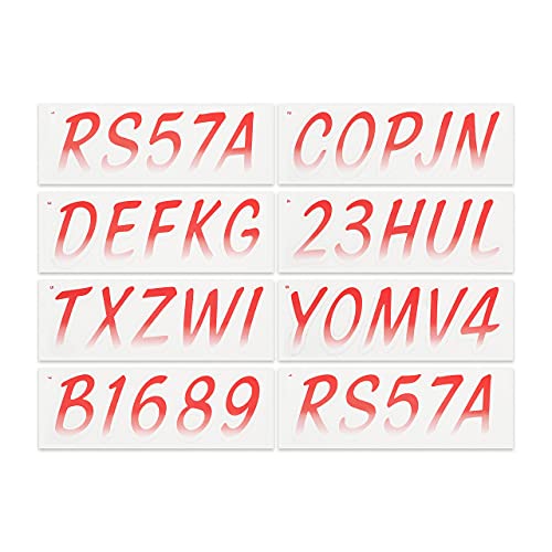Image of STIFFIE Whipline Red /White 3 inch Boat & PWC Registration Decals • Numbers Letters Stickers
