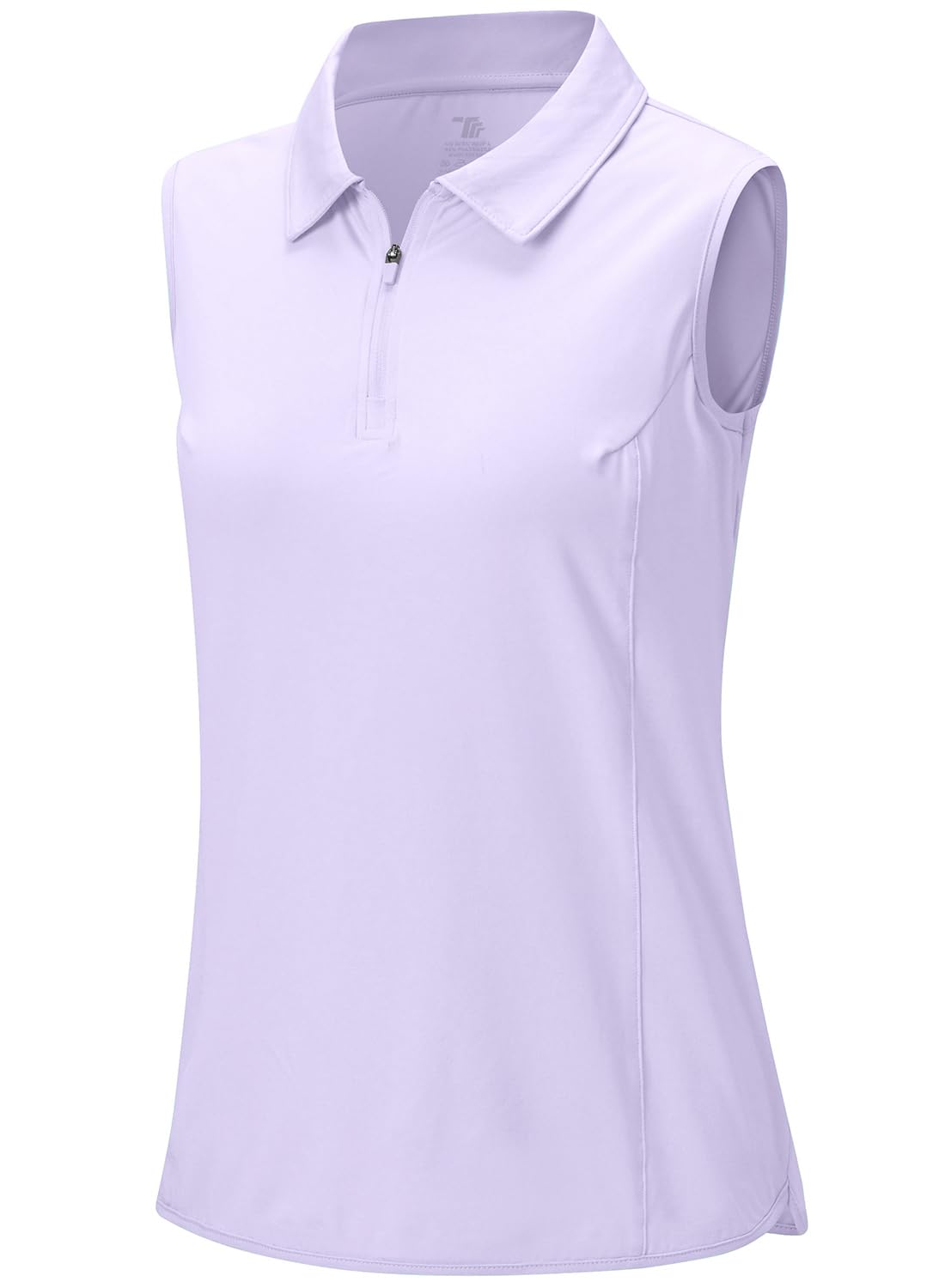 BGOWATU Women's Sleeveless Golf Polo Shirts 1/4 Zip Tennis Tank Tops with Collar UV Protection Quick Dry