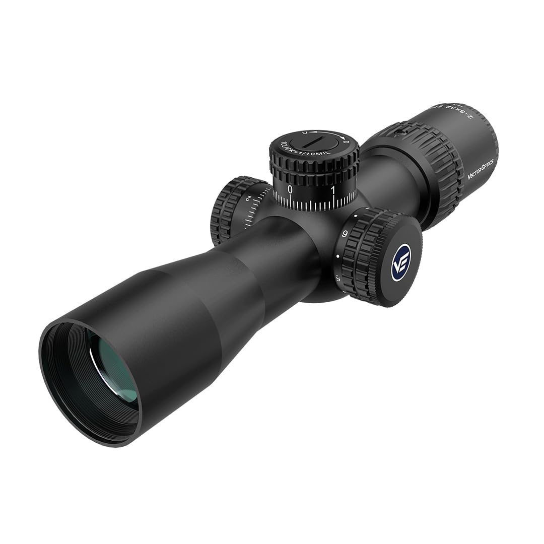 Vector Optics SCOC-43 Veyron 2-8x32IR SFP Zielfernrohr für Sport, Airsoft und Jagd, Luftgewehr, Ziel-Visier, Gewehrzielfernrohr, Rifle Scope, umfangreiches Zubehör