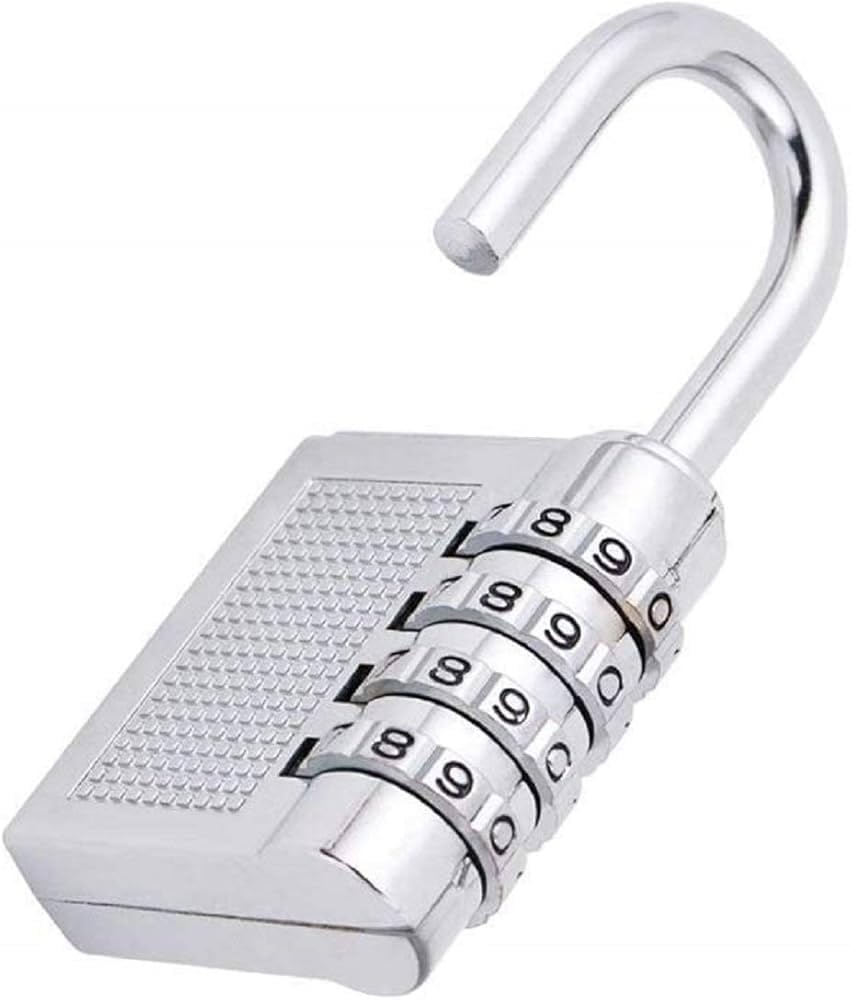 Royals Anti-Theft Metal Lock for Travel Bag, Luggage, Door, Tool Box, Hiking Campaign Backpack Padlock (4-Digit)-image-41