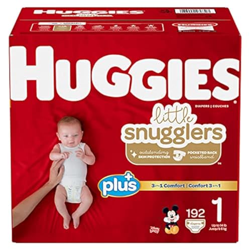 Image of Huggies Little Snugglers Plus Diapers Size 1, 192 Count