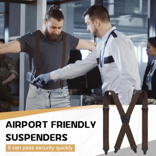 Image of Janmercy Men X-Back Hidden Suspender Airport Friendly