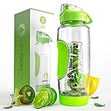 Infusion Pro 32 oz Infuser Water Bottle With Fruit Infuser - Insulated Sleeve & Fruit Infused Water eBook : Bottom Loading, Large Water Infuser for More Flavor : Delicious, Healthy Way to Up Your Water Intake : Great Gift Water Bottles For Women