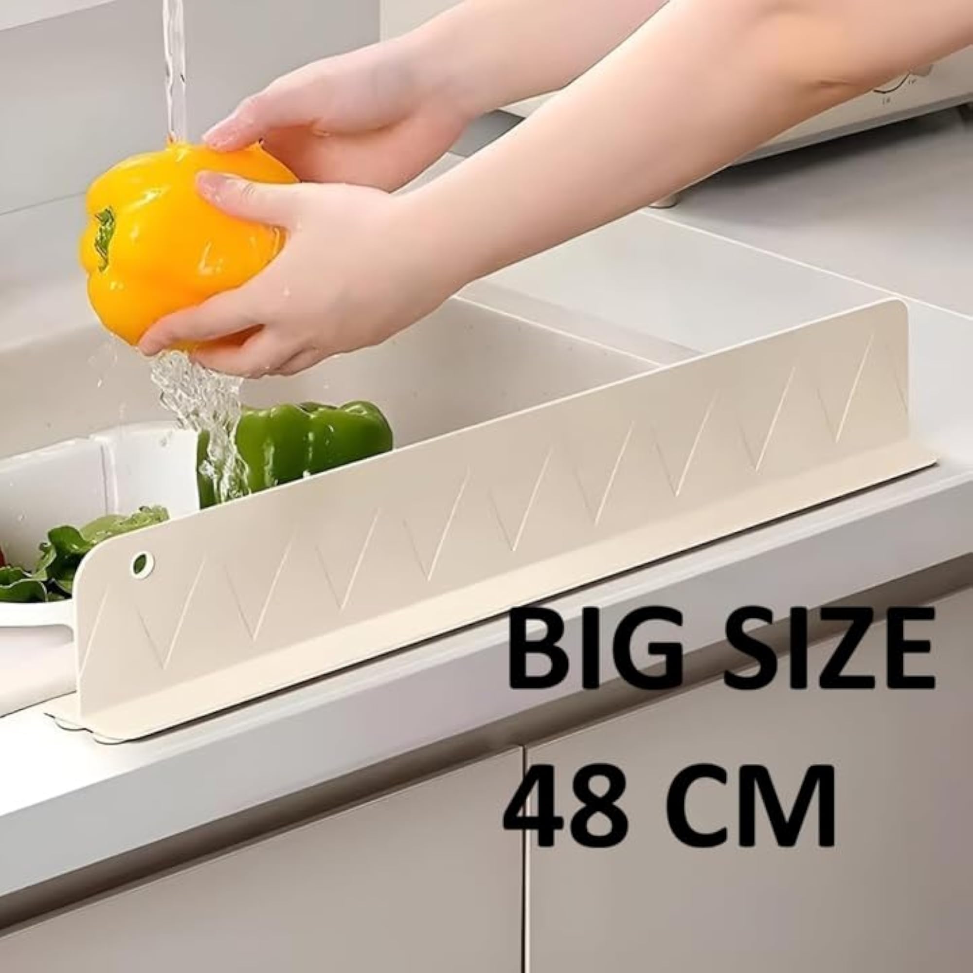 Pack of 1 Silicone Sink Splash Guard Flexible Water Stopper Strip