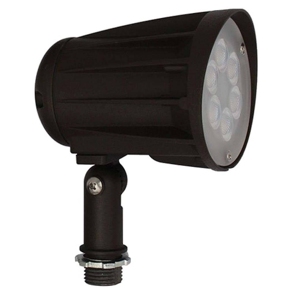 LED Designer Spot Bullet Flood Light, 15 Watts, 35 degree, 5000K Color Temperature, 120-277 Volts, Bronze