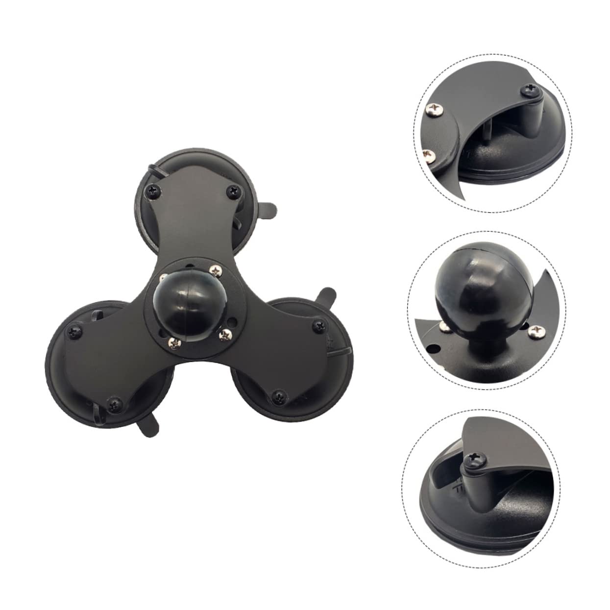 Soporte De Parabrisas Triple Ventosa Soporte De Ventosa Rotula Giratoria para Montaje De Succión Tablero De Instrumentos Compatible Accesorios De Cabezal Esferico