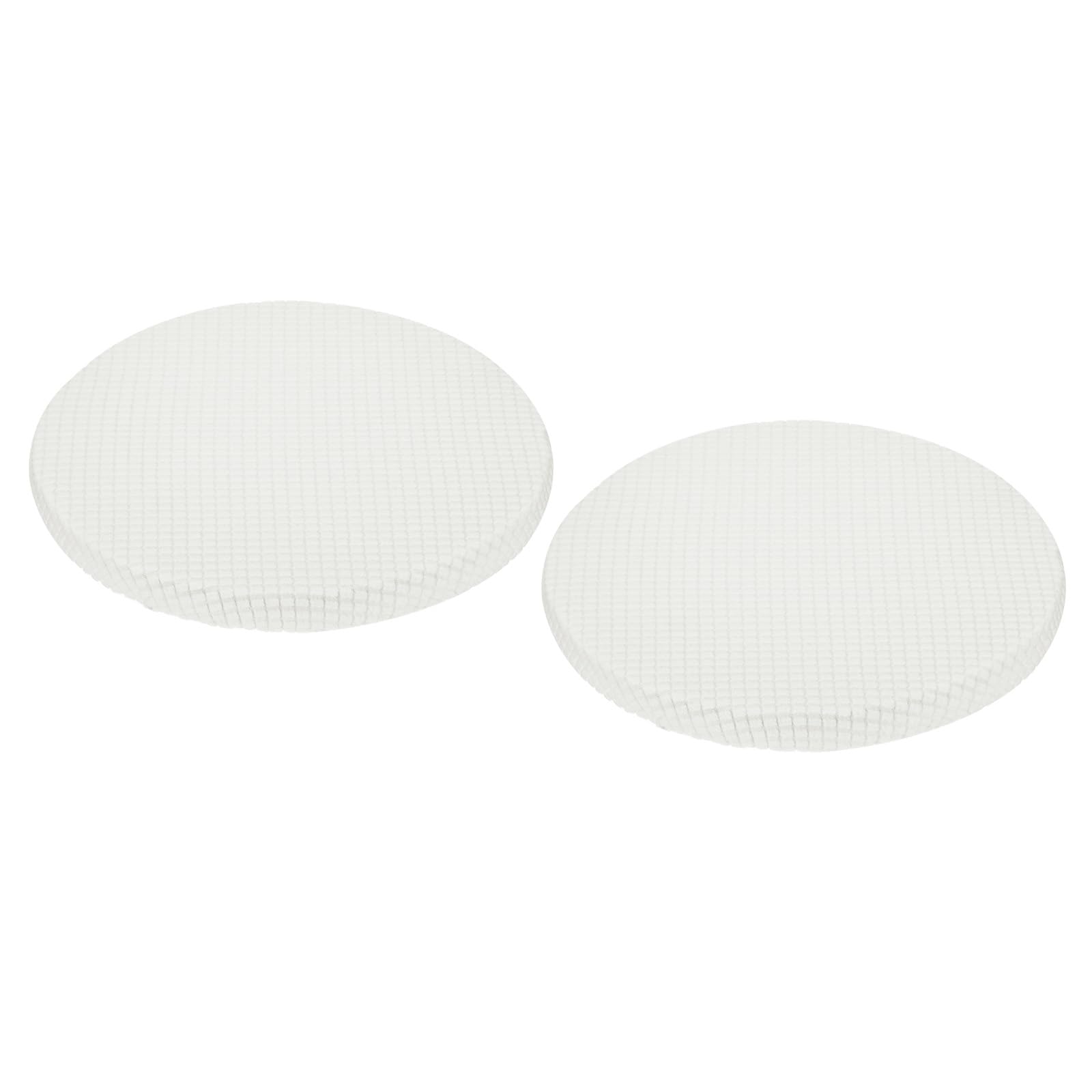 4 Hockerbezüge Rund - Elastisch & Pflegeleicht