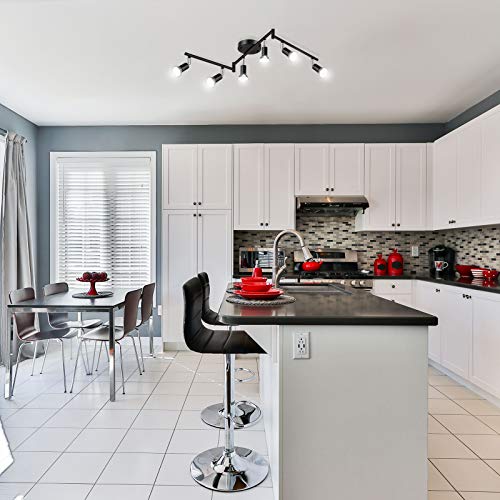 image for Ascher 6-Light LED Track Lighting Kit, Flexibly Rotatable Light Heads,