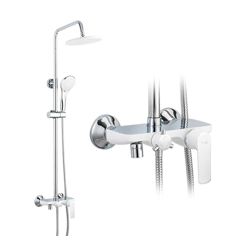 Pommeau de douche pluie F2431 avec système de douche baignoire et mitigeur