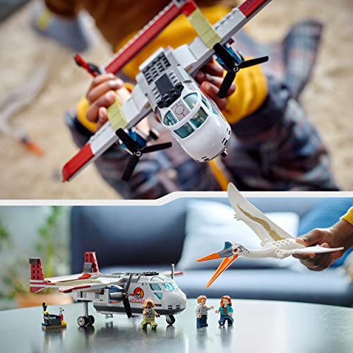 Jurassic World Quetzalcoatlus: Agguato Aereo, Set con Aeroplano, Dinosauro Giocattolo e 3 Minifigure, Giochi per Bambini e Bambine dai 7 Anni, Idea Regalo Fan dei Dino 76947 - Lego - Immagine 6