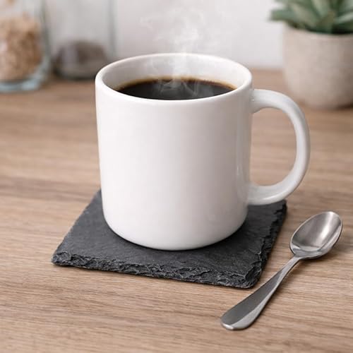 Miniatura 7 de Juego de 4 posavasos de pizarra grabados con láser