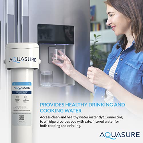 Aquasure Fortitude Compact 10K Gallons Under The Sink Multi-Purpose Water Filtration System, Reduces Chlorine, Lead, Chemicals, Bad Taste And Odors, With Carbon/Kdf Filters #TOP3