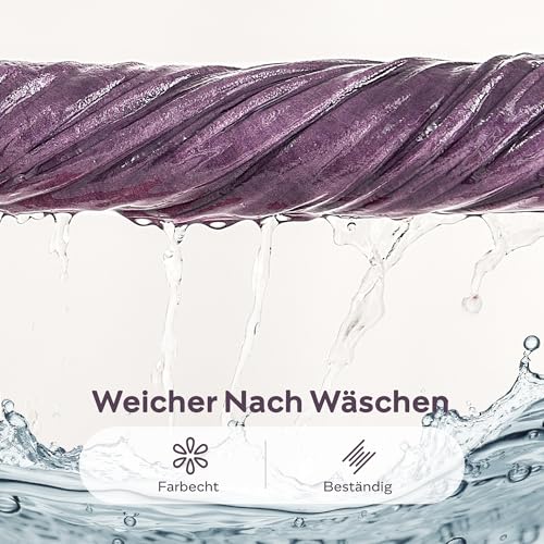 JELLYMONI Kopfkissenbezug 40x145cm Baumwolle 2er Set Lila Oeko-Tex – Ansicht 4