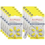 ZeniPower 60 Hearing Aid Batteries Size: 10 + Battery Holder Keychain Kit