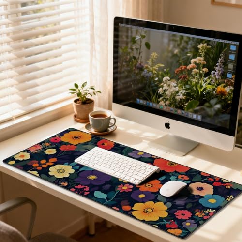 Image of JIALONG Large Gaming Mouse Pad - Extended Desk Mat for Gaming and Office | XXL large size; non-slip rubber base; precision stitched edges;smooth mouse control; fit for gaming & office use