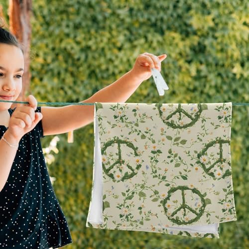 Toallas de mano Leaf Peace de algodón absorbente para baño y gimnasio 6
