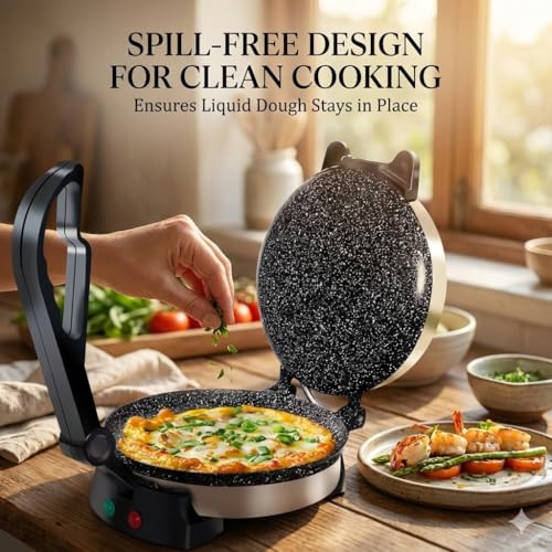 Image of ElectroSky Roti Maker 950W Multi Maker Electric Automatic With 8.5 Inch Plate | Complete Roti /Chapati /Khakra Maker for Home | 1 Year Warranty