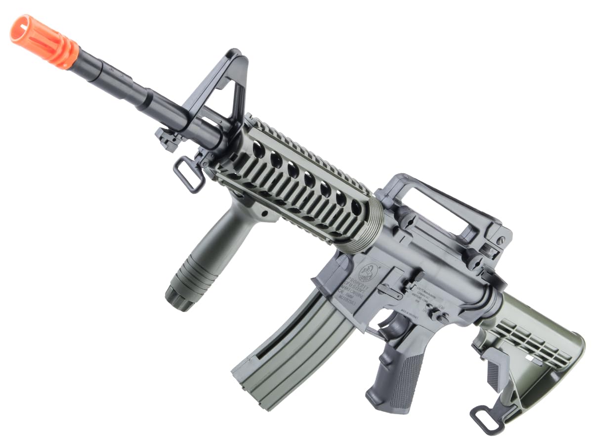 Evike x Cybergun Colt Licensed Railed M4 Spring Powered Airsoft Rifle
