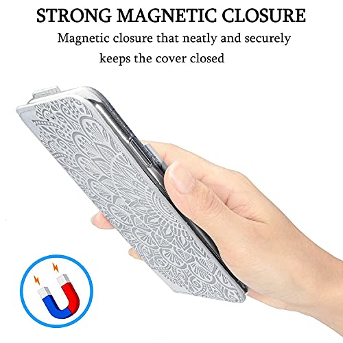Coque Samsung S21 Plus résistante motif mandala gris anti-rayures - 4