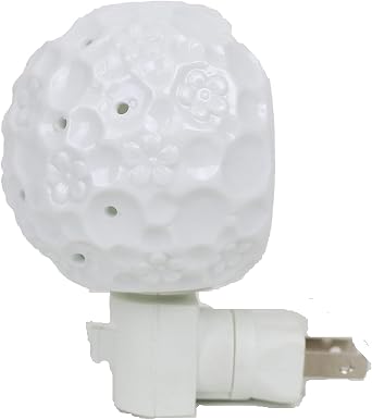 Ceramic Night Light Plug-in with Aromatherapy Oil Warmer Burner Simple