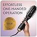 Professional Blowout Hair Dryer Brush, Black Gold Dryer and Volumizer, Hot Air Brush for Women, 60MM Oval Shape