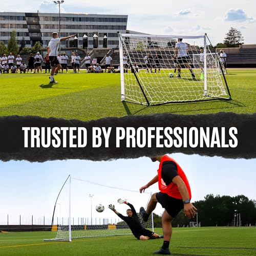 QUICKPLAY Kickster Elite Soccer Goal 12x6\' | Ultra Portable Indoor & Outdoor Football Goal Features Weighted Base [Single Goal] - Thumbnail 6