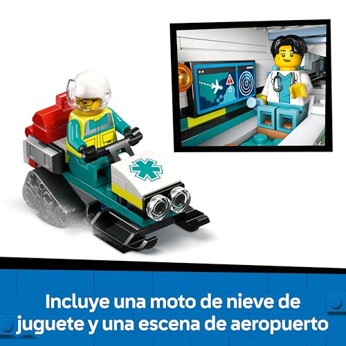 Ambulancia Aérea LEGO City para Resolver Emergencias Médicas de Juguete en la Nieve 5