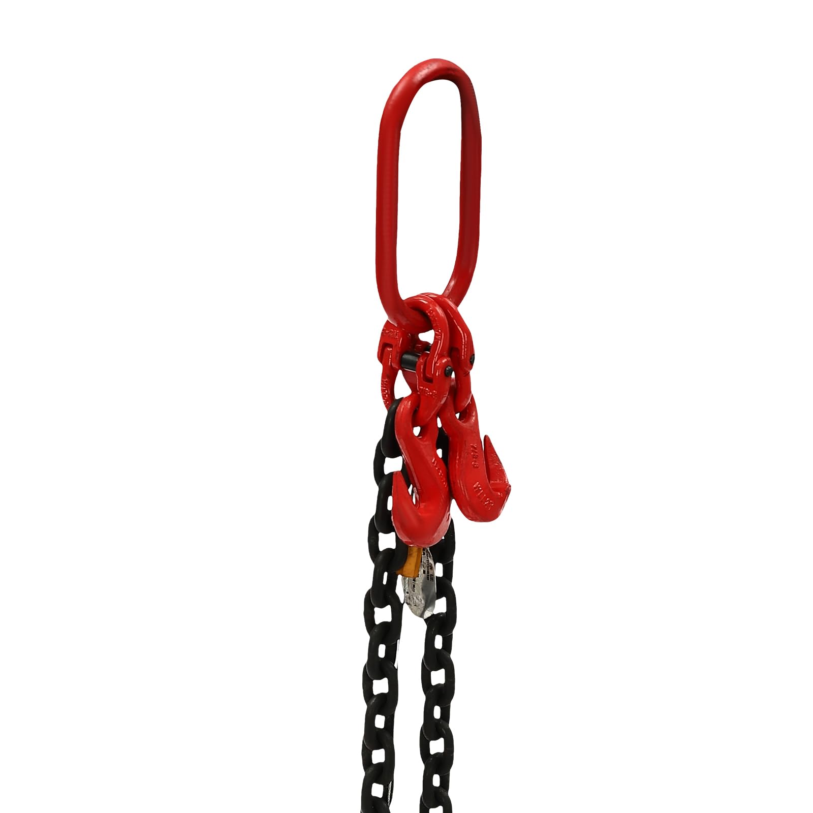 Élingue de chaîne à 2 brins, chaîne de grue 2 T, 200 cm, outil de levage, pour machines, usines, entrepôts, garages