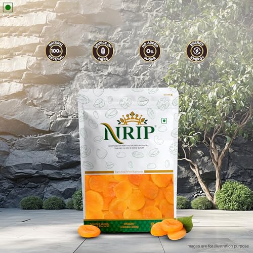 Image of NRIP Dried Premium Turkish Apricot 200g|Healthy Snacks, Dry Fruits|Exotics Apricots Dry Fruits, Seedless Apricots, Jardalu | Naturally Source