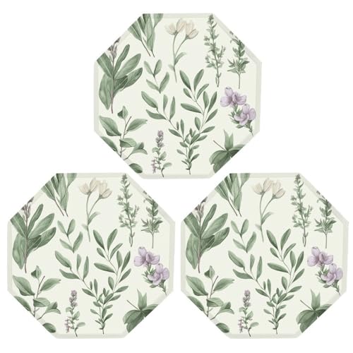 Funny Decorative Sign, Personalized Metal Green Flower Herb Sage Leaves