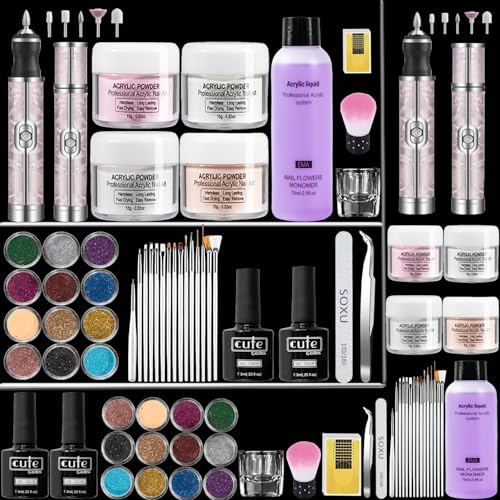 Kit d'ongles en acrylique résistant pour réparer et rallonger les ongles cassants chez soi