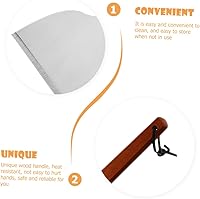 Vista 7 de Mango de madera Filete de cocina Espátula de acero inoxidable Turner Grill Herramienta de corte