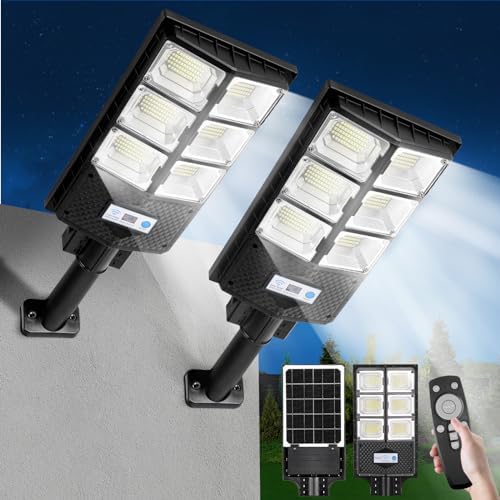 Light Up Your Nights: Explore the Top Heavy Duty Outdoor Solar Lights 4 ZJOJO Solar Lights Outdoor Waterproof, 6500K 10000LM Solars Street Lights Outdoor Dusk to Dawn Wide Angle Motion Sensor and Remote, 336LEDs Solar Flood Light for Patio, Parking Lot & Driveway-2 Pack