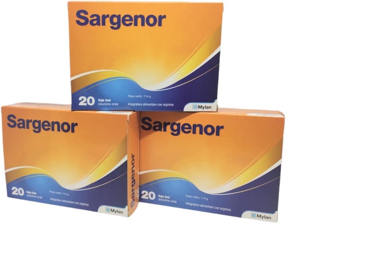 Sargenor Ricostituente 20 Fiale Bevibili Tre Confezioni Totale 60 fiale