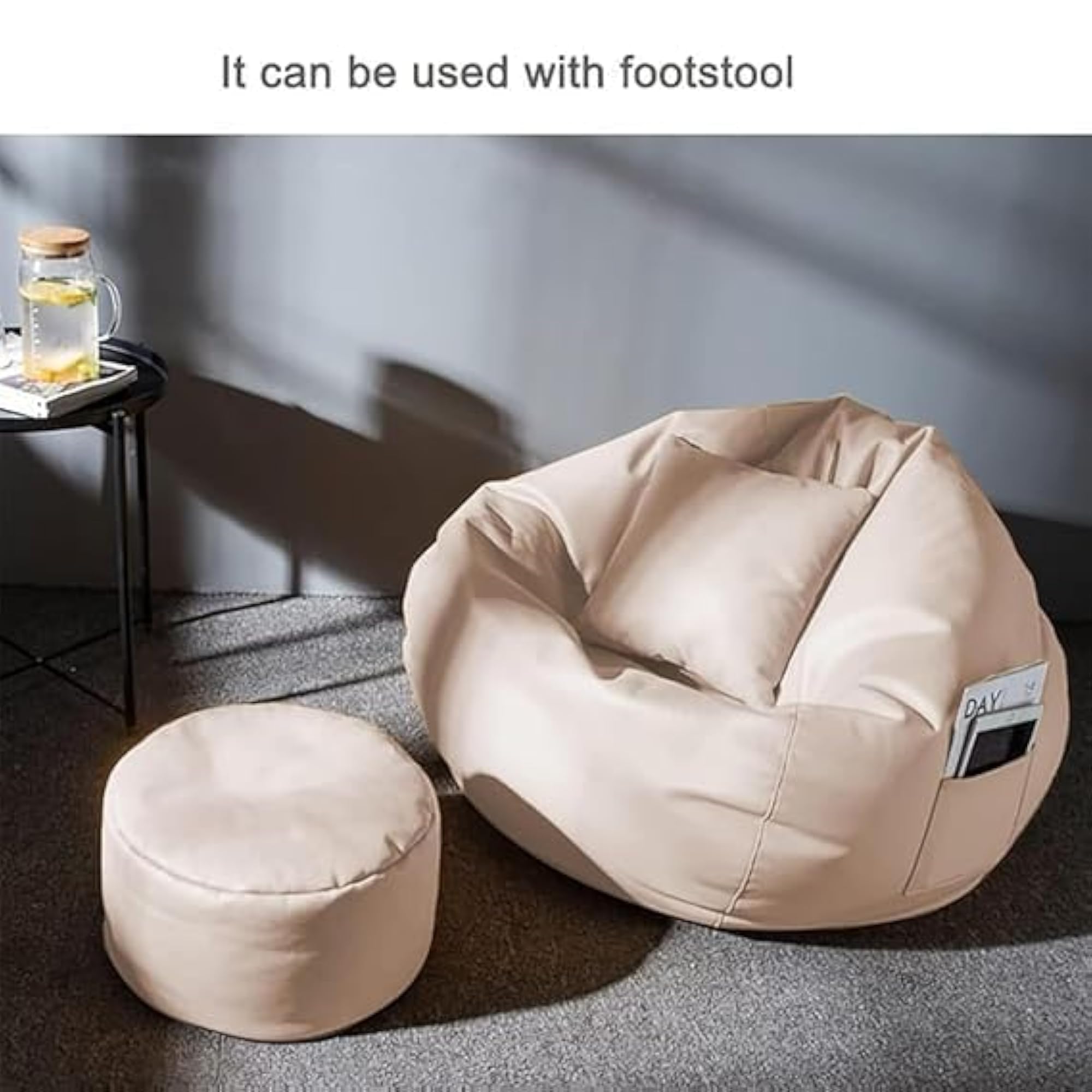 4XL Bean Bag Cover with Footrest & Cushion