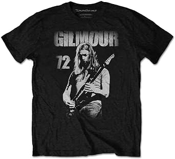 David Gilmour T Shirt 72 Distressed Logo Official Mens Black