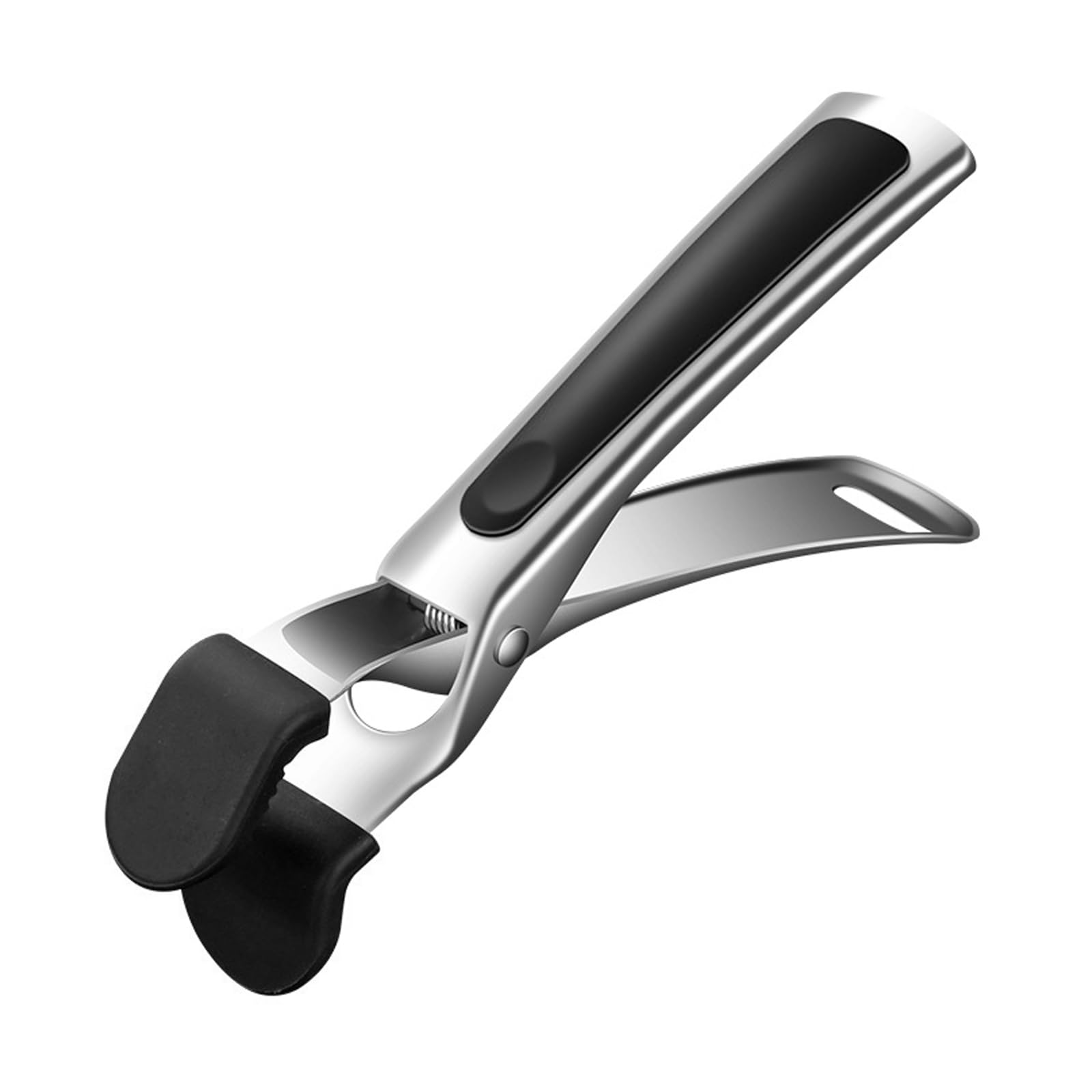 Pinza da Cucina in Acciaio Inox, Pinza Anti-Scaldature con Testa Larga in Silicone a Texture Ondulata, per Togliere Ciotole e Piatti Caldi dal Forno e Friggitrice ad Aria