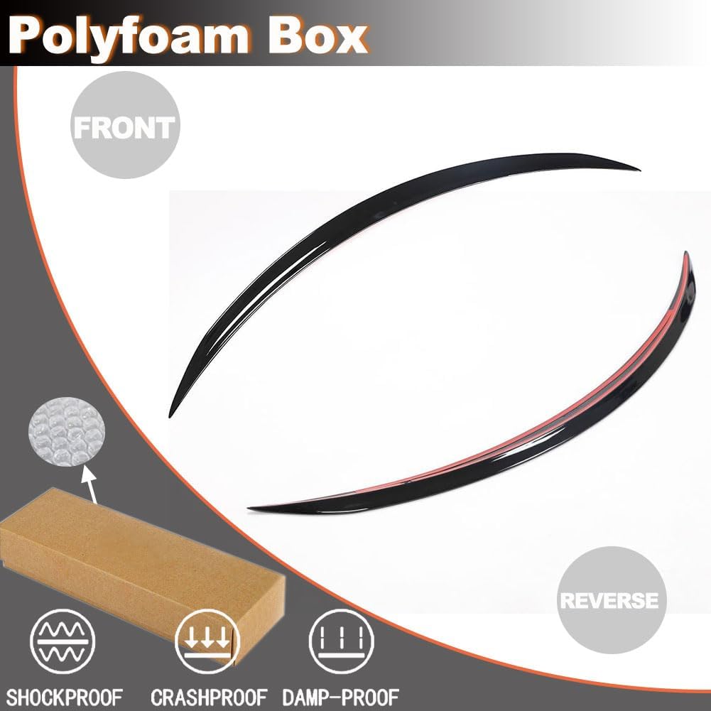 MCARCAR KIT C205 Trunk Spoiler Fits for Mercedes Benz C Class W205 C205 Coupe C180 C200 C250 C300 C400 C43 C63 AMG 2Door 2015-2020 Gloss Black Auto Rear Boot Lid Highkick Wing Lip Factory Outlet