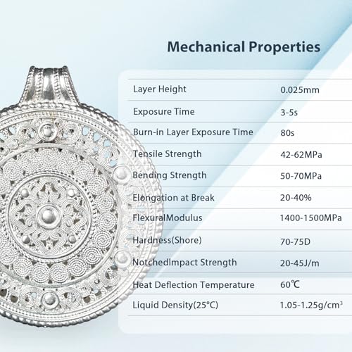 Image of 3D Printer Resin, Castable 3D Printer Resin Easy to Print & Burn, Photopolymer Resin for DLP /LCD 3D Printers, Low Ash Content & High Precision for Jewelry and Metal Casting(Green, 1kg)