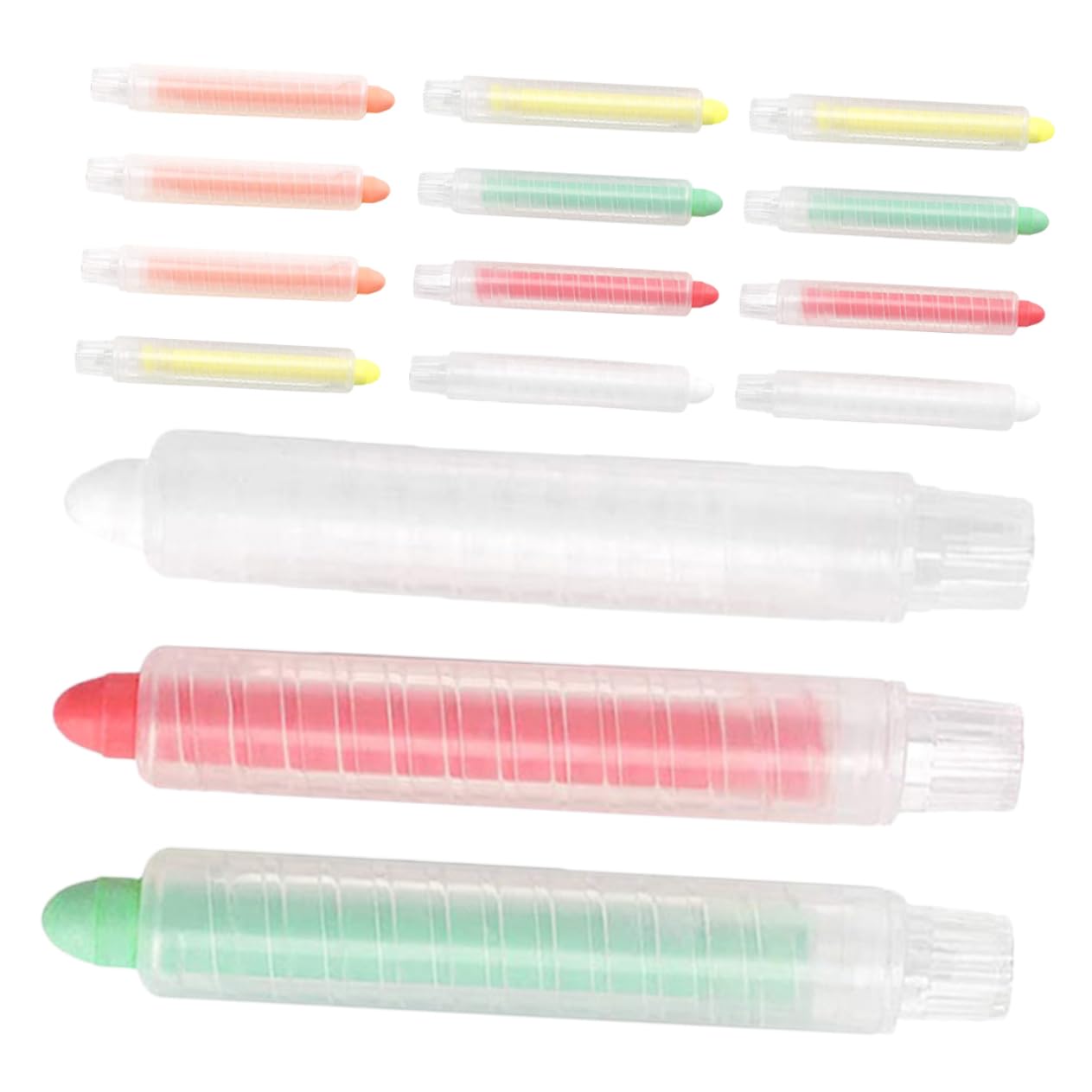 HAPINARY Erasable Chalk Pens 3 Boxes of -soluble Non-dust Chalks for Art Decor Education