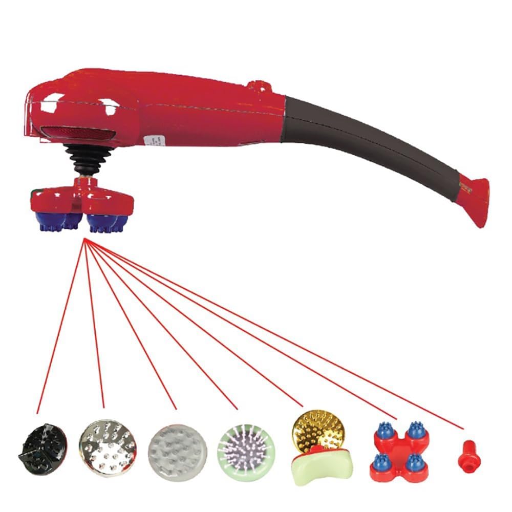 RKF 8 in 1 Magic Corded Electric Massager Complete Body Head Neck Shoulder Back Leg Foot Pain Relief For Men Women For Fat Reduction Joint Pains From Directly To Plug In (Red Colour) RKF 8 in 1 Magic Corded Electric Massager Complete Body Head Neck Shoulder Back Leg Foot Pain Relief For Men Women For Fat Reduction Joint Pains From Directly To Plug In (Red Colour)