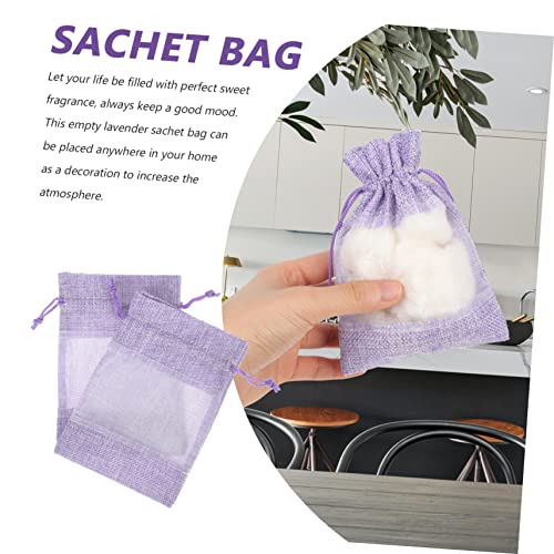 10 bolsas de saquitos de lavanda vacías con cordón miniatura 6