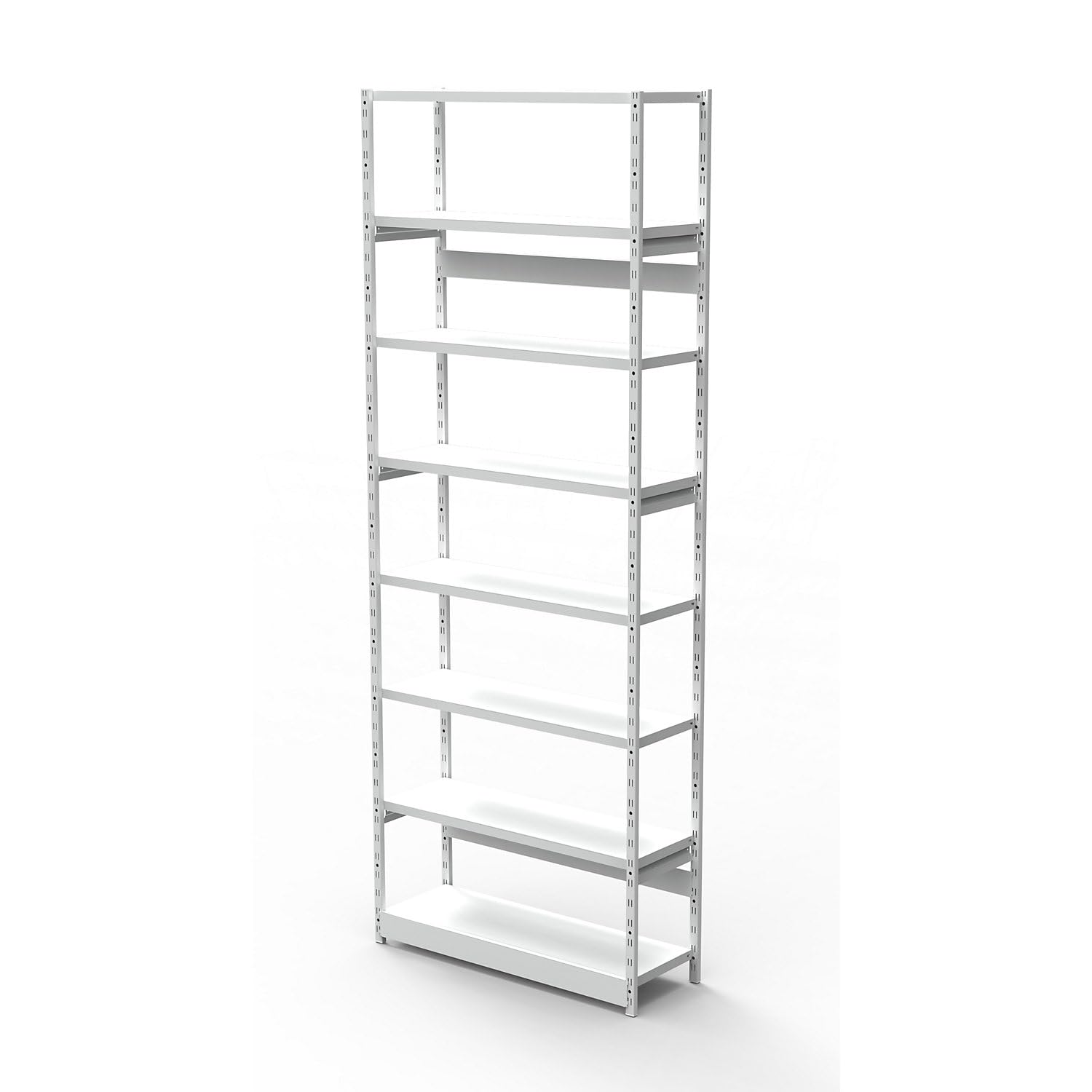 kerkmann Rayonnage de bureau succès 500 Placard Base lxfxa 96 x 30 x 260 cm 8 niveaux de couleur gris clair