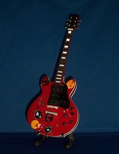 Mini Guitar TEN YEARS AFTER ALVIN LEE Red Statuette GIFT by Little Guitar Shop