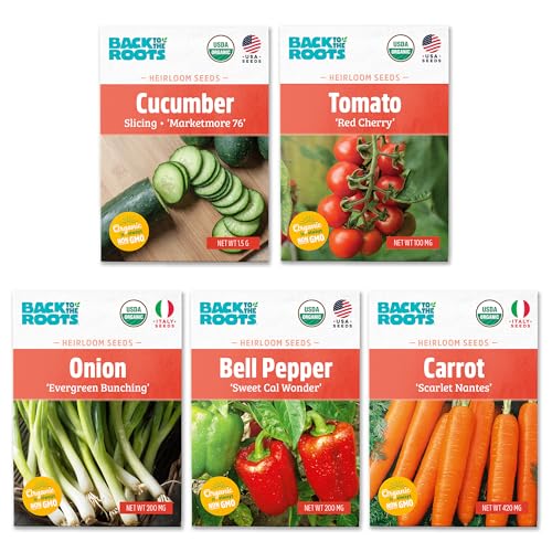 Back to The Roots Organic Vegetable Seeds Variety (5-Pack)